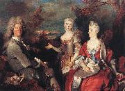 Nicolas de Largilliere Portrait de famille oil painting reproduction